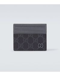 Gucci - Kartenetui GG aus Canvas mit Leder - Lyst