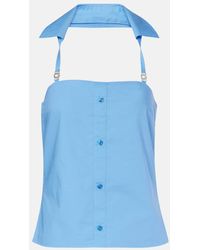 Coperni - Top De Algodon Con Cuello Halter - Lyst