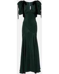 Rodarte - Bow-Detail Silk Cocktail Dress - Lyst