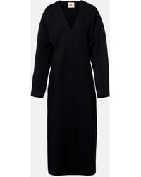 Plan C - Vestido Midi En Mezcla De Algodon - Lyst