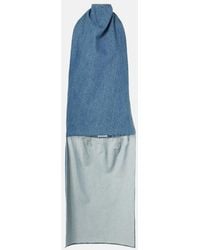 Alaïa - Top De Denim Con Capa - Lyst