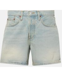 RE/DONE - Mid-Rise Denim Shorts - Lyst