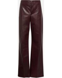 Bottega Veneta - Leather Wide-leg Pants - Lyst