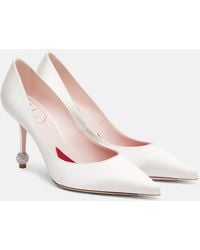 Roger Vivier - Jewel 85 Embellished Satin Pumps - Lyst