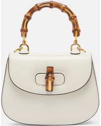 Gucci - Bamboo 1947 Mini Leather Top-Handle Bag - Lyst