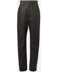 Lemaire - Weite High-Rise-Hose Aus Baumwolle - Lyst