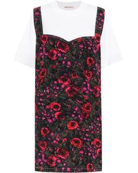 Marni Klassisches T-Shirt-Kleid - Mehrfarbig