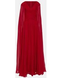 Elie Saab - Vestido De Fiesta En Mezcla De Seda - Lyst