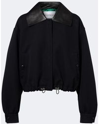 Givenchy - Leather-Trimmed Cotton And Wool Jacket - Lyst