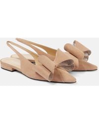 Mach & Mach - Le Cadeau Suede Slingback Flats - Lyst