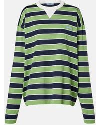 Prada - Striped Cotton Jersey T-Shirt - Lyst