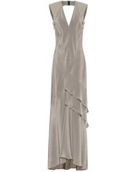 Max Mara Abito lungo Arezzo in seta - Neutro