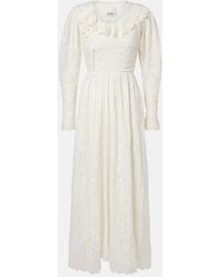 Isabel Marant - Zoen Floral Cotton And Silk Maxi Dress - Lyst