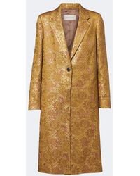 Dries Van Noten - Jacquard Linen, Cotton, And Silk-Blend Coat - Lyst