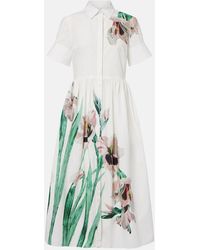 Erdem - Kleid Aus Baumwolle - Lyst