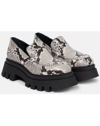 Dorothee Schumacher - Printed Leather Platform Loafers - Lyst
