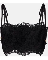 Zimmermann - Rhiannon Embroidered Cotton Top - Lyst