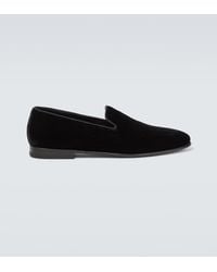 Manolo Blahnik - Mario Velvet Loafers - Lyst