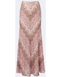 Missoni - Zigzag Knitted Maxi Skirt - Lyst