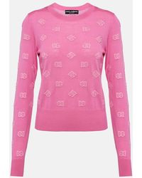 Dolce & Gabbana - Jacquard-Pullover Mit Logo - Lyst