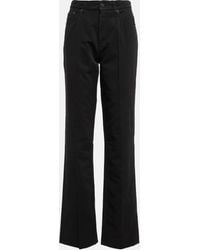 The Row - Carlon Mid-rise Cotton And Linen Pants - Lyst