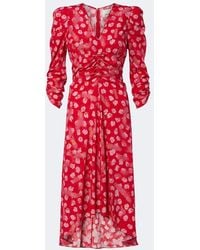 Isabel Marant - Albini Floral Silk-Blend Midi Dress - Lyst