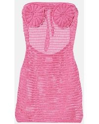 Anna Kosturova - Camellia Crochet Cotton Minidress - Lyst