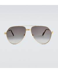 Cartier - Aviator-Sonnenbrille aus Metall - Lyst
