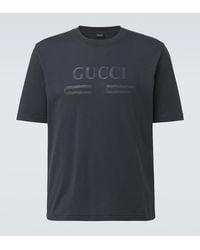 Gucci - Logo Cotton-Blend Jersey T-Shirt - Lyst