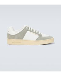 Saint Laurent - Sl/61 Leather And Suede Sneakers - Lyst