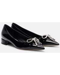 Jimmy Choo - Auria Bow-Detail Leather Ballet Flats - Lyst