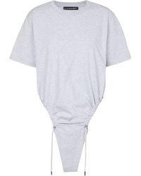 Y. Project Drawstring Cotton T-shirt - Grey