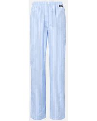 Miu Miu - Striped Cotton Poplin Wide-Leg Pants - Lyst