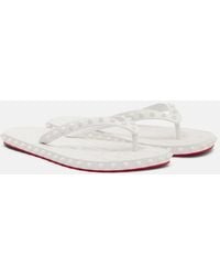 Christian Louboutin - Super Loubi Flip Spiked Thong Sandals - Lyst