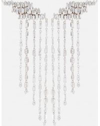 Suzanne Kalan - Classic Angel 18kt White Gold Drop Earrings With Diamonds - Lyst