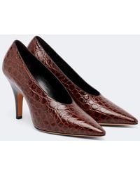 Le Monde Beryl - Petra Croc-Effect Leather Pumps - Lyst