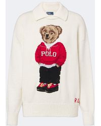 Polo Ralph Lauren - Polo Bear Intarsia Linen And Cotton Sweater - Lyst