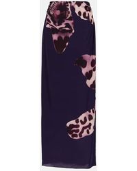 Dries Van Noten - Printed Maxi Skirt - Lyst