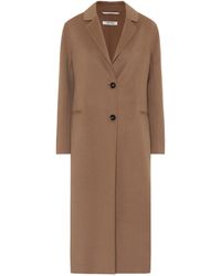 Max Mara Abrigo Moda de lana y angora - Marrón
