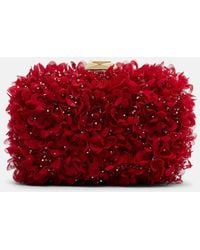 Jimmy Choo - Verzierte Clutch Cloud Aus Satin - Lyst