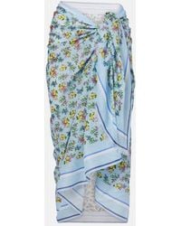 Dolce & Gabbana - Floral Cotton Beach Cover-Up - Lyst