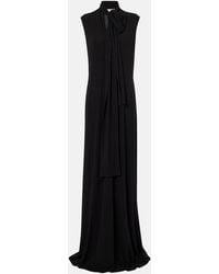 Plan C - Scarf-Detail Jersey Maxi Dress - Lyst