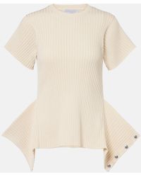 Stella McCartney - Ribbed-Knit Cotton Top - Lyst