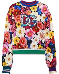 Dolce & Gabbana Cropped-Sweatshirt DG aus Jersey - Mehrfarbig