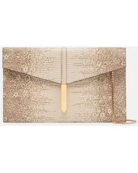 DeMellier London - Tokyo Snake-Effect Leather Clutch - Lyst