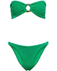 Hunza G Gloria Bandeau Bikini - Green