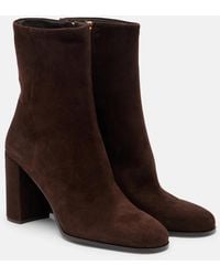 Prada - Ankle Boots Aus Veloursleder - Lyst