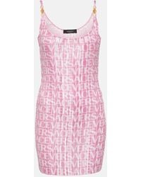 Versace - Medusa '95 Logo Plisse Minidress - Lyst