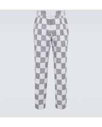 KENZO - Pantaloni regular patchwork - Lyst