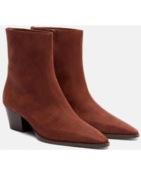 Manolo Blahnik - Aliera 50 Suede Ankle Boots - Lyst